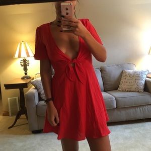 COPY - Lulus red flow dress